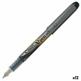 Täytekynä Pilot V Pen Kertakäyttöinen Kalligrafiakynä Musta Teräs 0,4 mm (12 osaa)