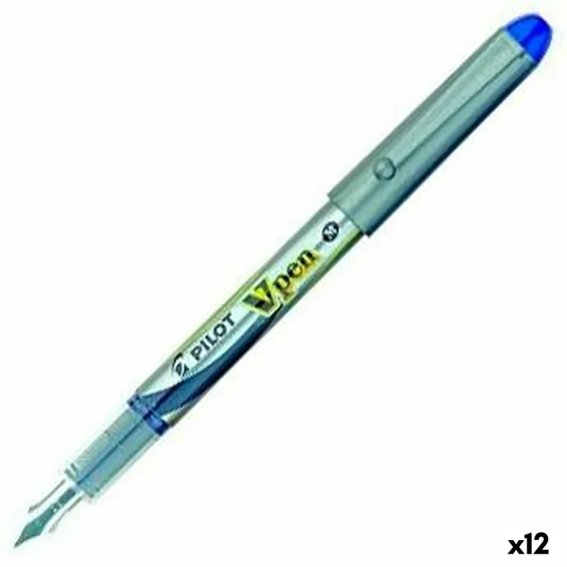Täytekynä Pilot V Pen Kalligrafiakynä Kertakäyttöinen Sininen 0,4 mm (12 osaa)