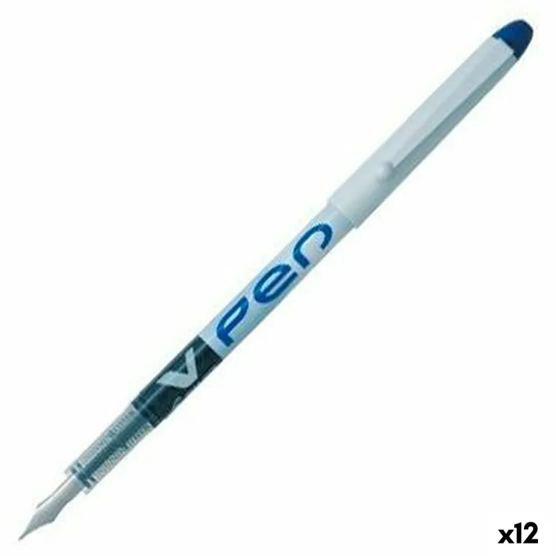 Šķidrās tintes pildspalva Pilot V Pen Kaligrāfijas pildspalva Vienreizējās lietošanas Zils 0,4 mm (12 gb.)