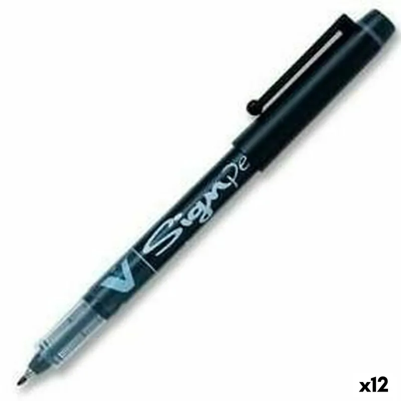 Täytekynä Pilot V-Sign Musta 0,6 mm (12 osaa)