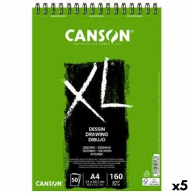 Piirustusalusta Canson XL Drawing Valkoinen A4 5 osaa 50 Levyt 160 g/m2