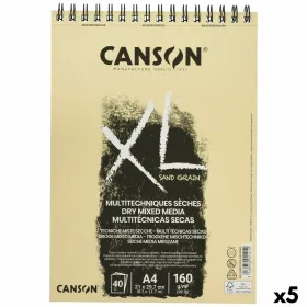 Piirustusalusta Canson XL Sand Luonnollinen A4 5 osaa 40 Levyt 160 g/m2