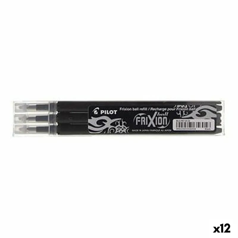 набор пополнения Pilot Frixion 0,7 Ручка 3 Предметы Чёрный (12 штук)
