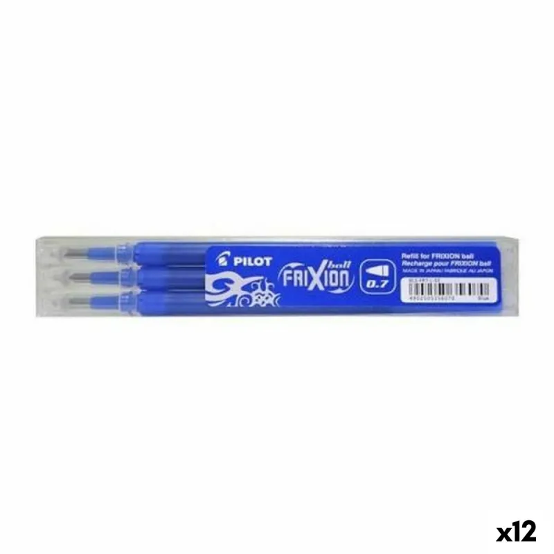 Uzpildes komplekts Pilot Frixion 0,7 Pildspalva 3 Daudzums Zils (12 gb.)