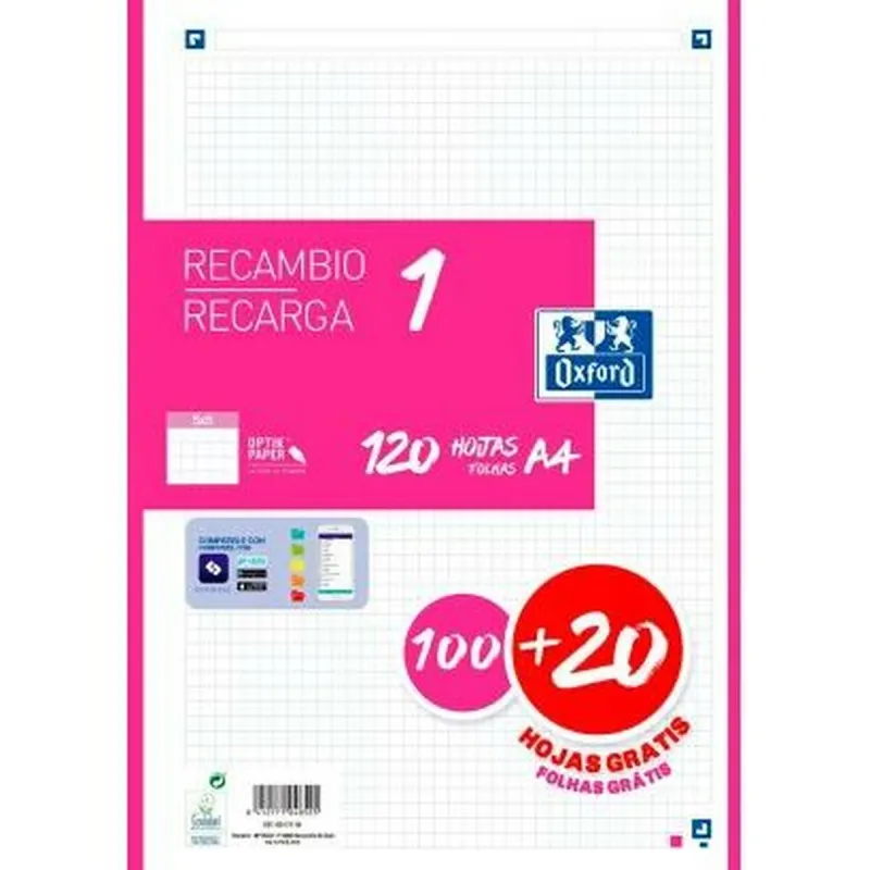 Muistio Oxford Classic Fuksia A4 120 Levyt