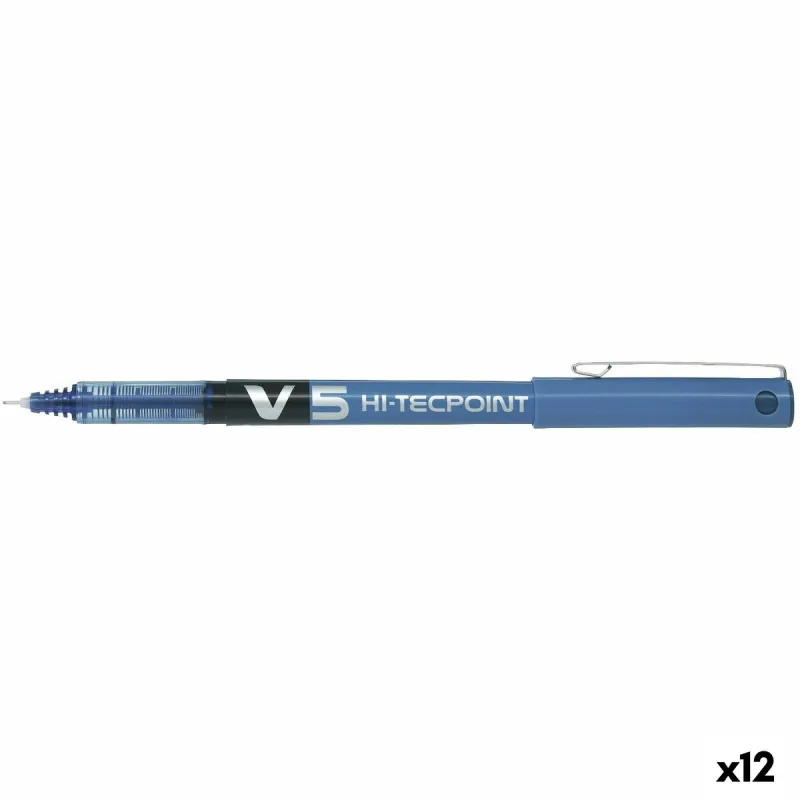 Liquid ink pen Pilot V-5 Blue 0,5 mm 0,3 mm (12 Units)