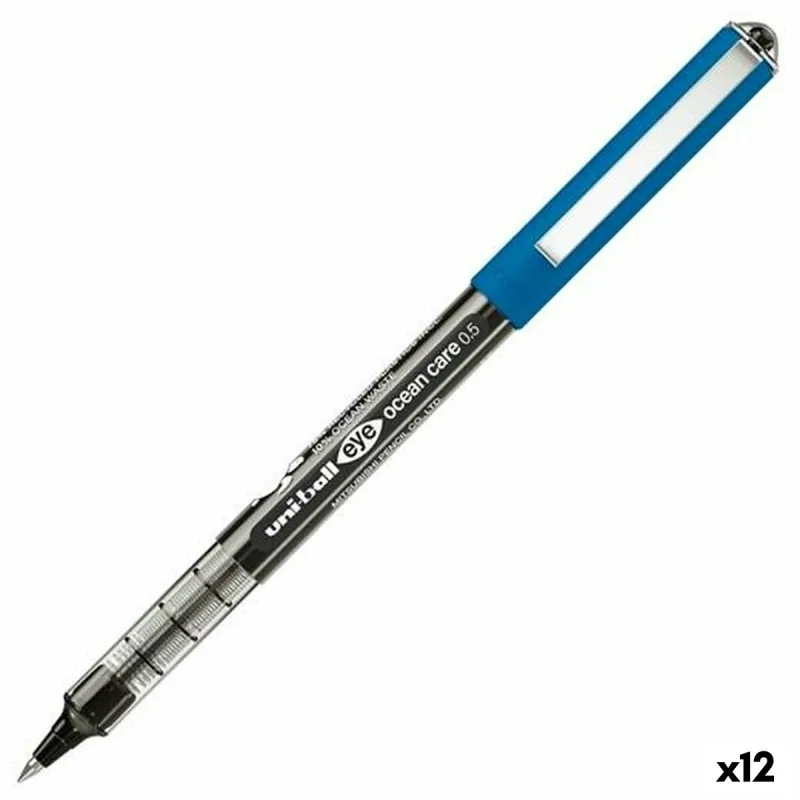 Täytekynä Uni-Ball Eye Ocean Care Musta 0,5 mm (12 osaa)