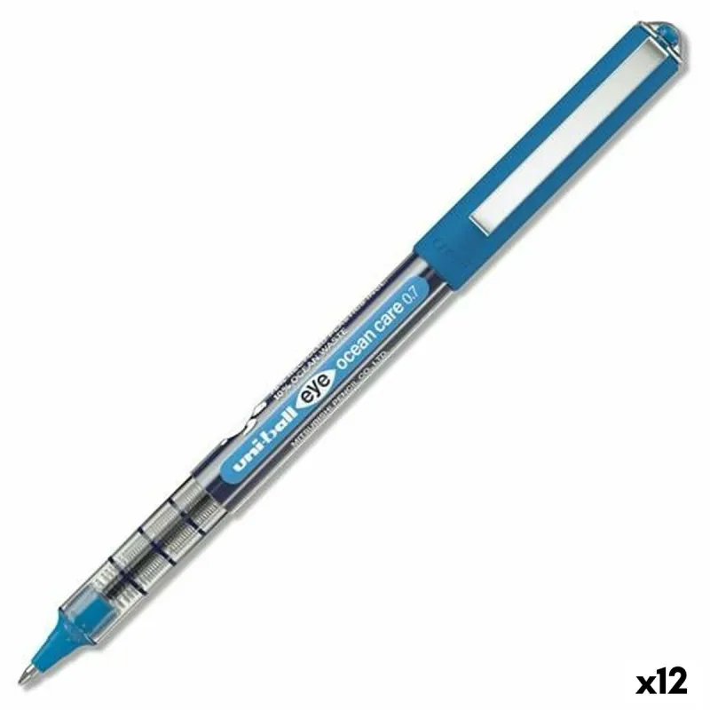 Täytekynä Uni-Ball Eye Ocean Care Sininen 0,7 mm (12 osaa)