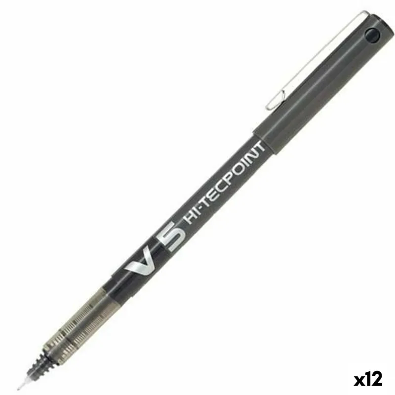 Šķidrās tintes pildspalva Pilot V-5 Hi-Tecpoint Melns 0,3 mm (12 gb.)