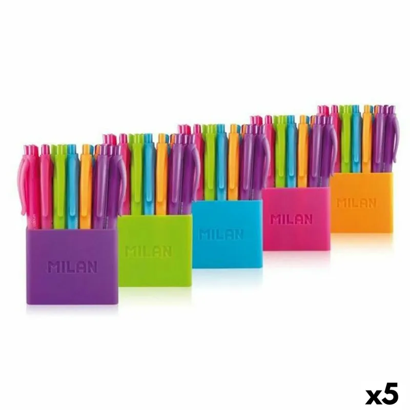 Lodīšu Pildspalvu Komplekts Milan P1 Touch Daudzkrāsains 1 mm (5 gb.)
