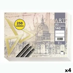 Piirustuspaperi Pacsa ART Valkoinen A3 250 Levyt (4 osaa)