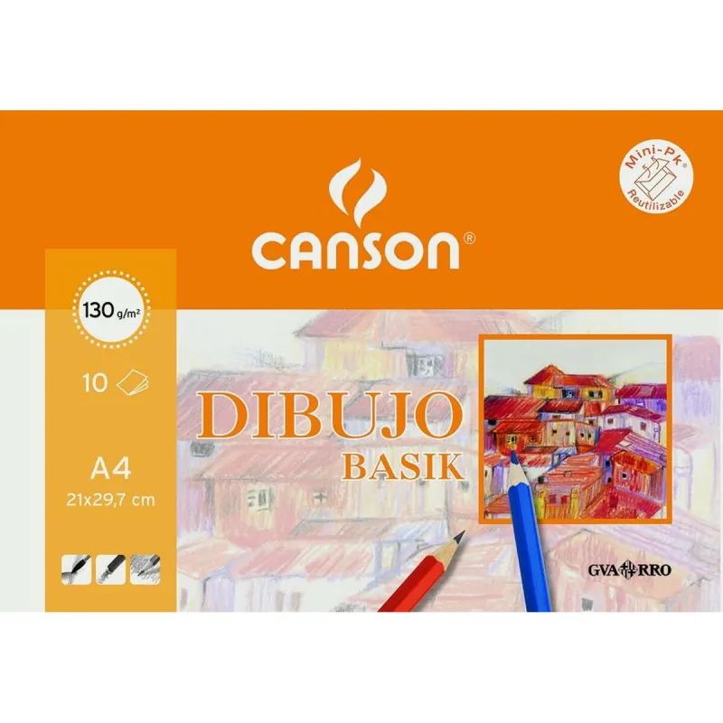 Zīmēšanas papīrs Canson 10 Loksnes (20 gb.)