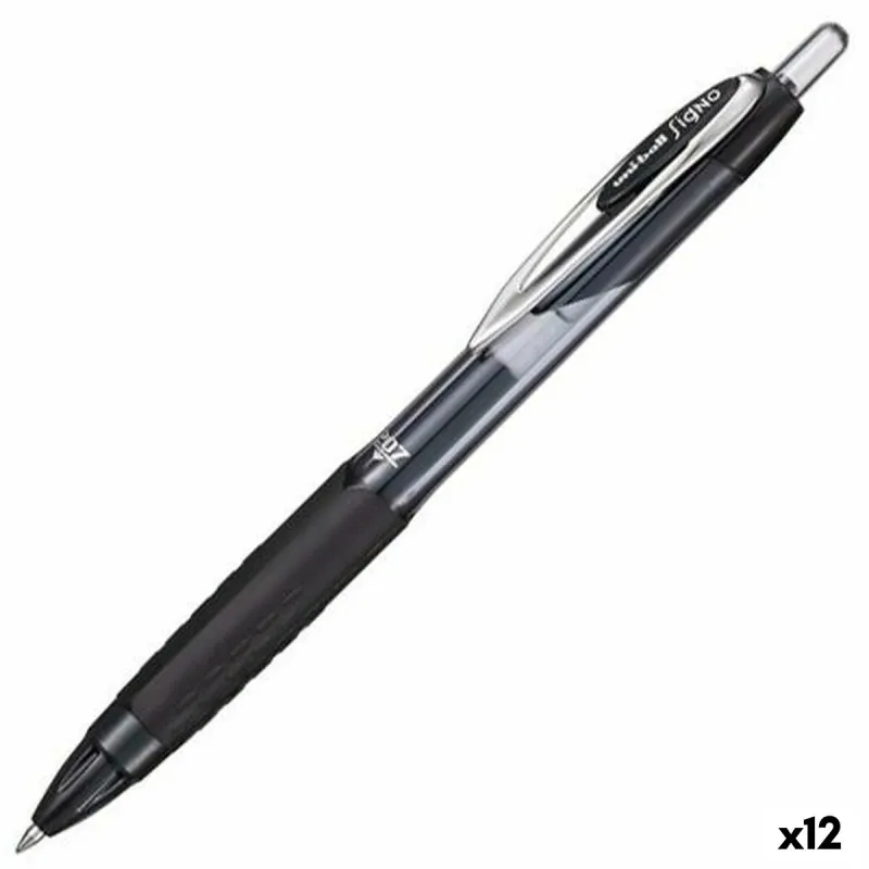 Gelio rašiklis Uni-Ball SIGNO UMN-207E Juoda 0,7 mm (12 vnt.)