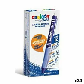 Kuulakärkikynäsetti Carioca Sininen 0,7 mm (24 osaa) (12 Kappaletta)