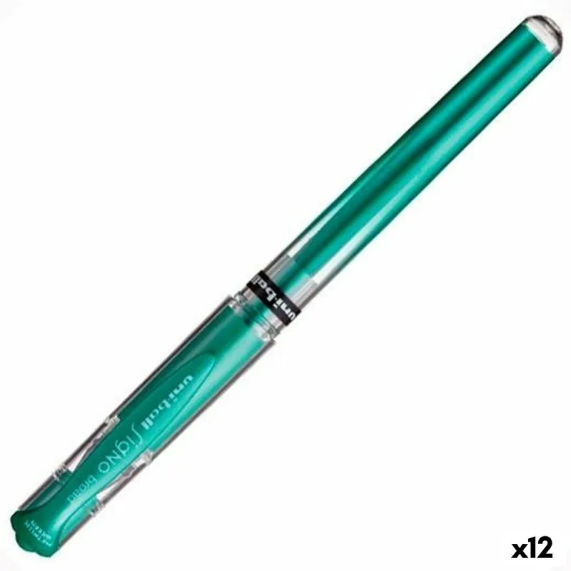 Gelio rašiklis Uni-Ball SIGNO BROAD Žalia 0,6 mm 1,0 mm (12 vnt.)