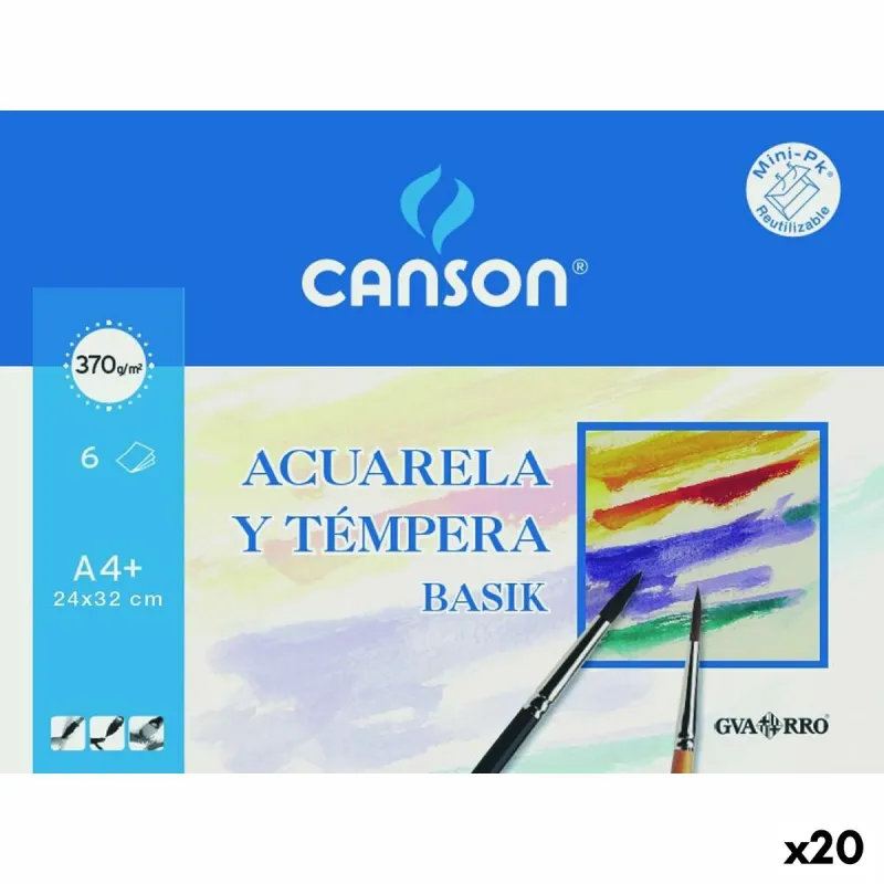 Акварельная бумага Canson Basik 6 листов (20 штук)