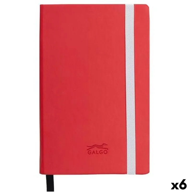Записная книжка Galgo Красный A6 (6 штук)