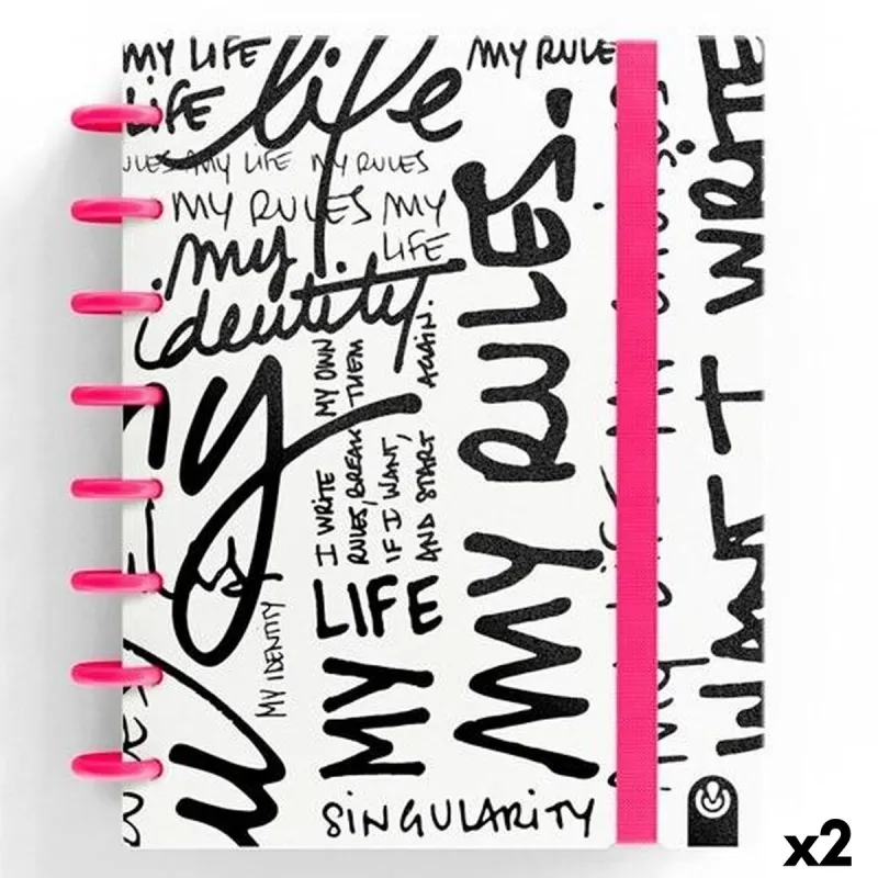 Užrašų knygutė Carchivo INGENIOX EDIT MY LIFE Rožinė A5 80 Paklodės (2 vnt.)