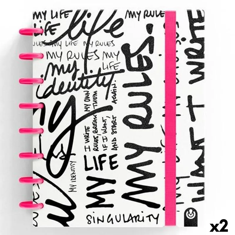 Užrašų knygutė Carchivo INGENIOX EDIT MY LIFE Rožinė A5 80 Paklodės (2 vnt.)