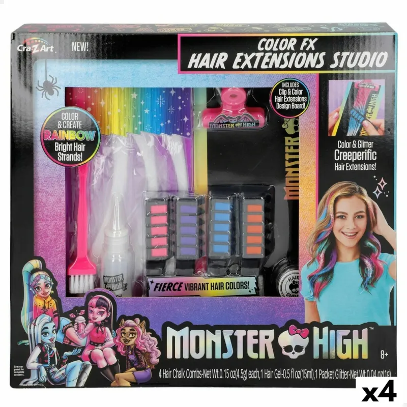 Plakų stiliavimo rinkinys Monster High Plaukų segtukas 4 vnt.