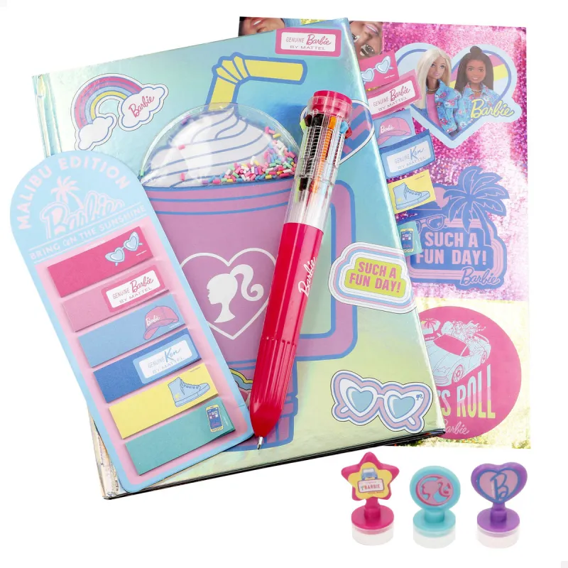 Дневник с аксессуарами Barbie 15 x 1 x 20 cm Разноцветный