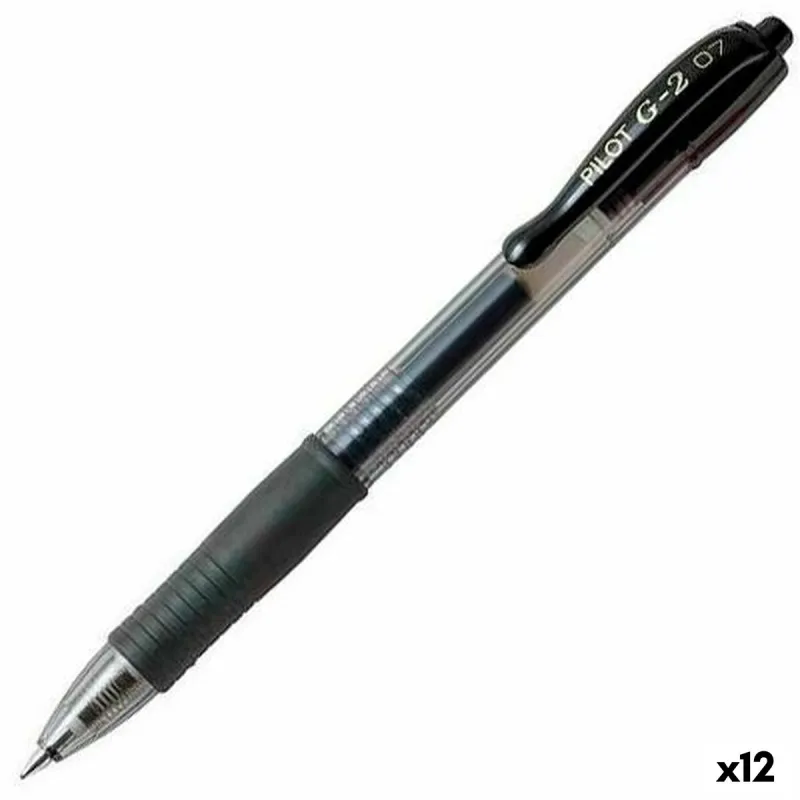 Gela pildspalva Pilot G-2 07 Melns 0,4 mm (12 gb.)