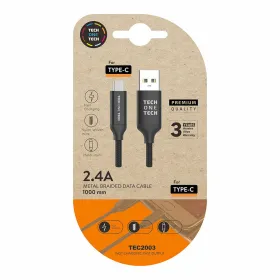 USB-C Cable to USB Tech One Tech TEC2003 1 m Black