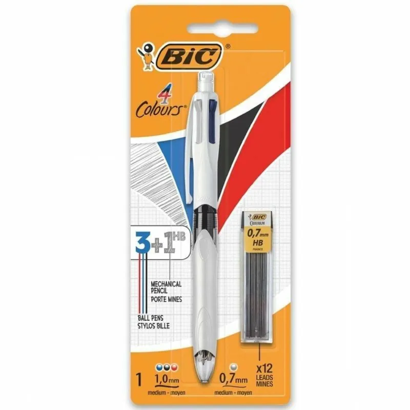 Šķidrās tintes pildspalva Bic 4 Colours 942103 Zils