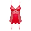 Alusvaatesetti Obsessive OB3360 Punainen S/M