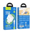 Charger Hoco N29 35W 2xUSB-C + USB-C to Lightning cable 1.0m white
