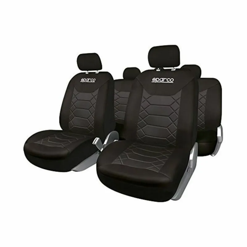 Sēdekļu pārvalku komplekts Sparco Melns (11 pcs)