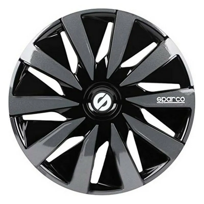 Mototransporta pārsegs Sparco Lazio Melns/Pelēks 14" (4 uds)