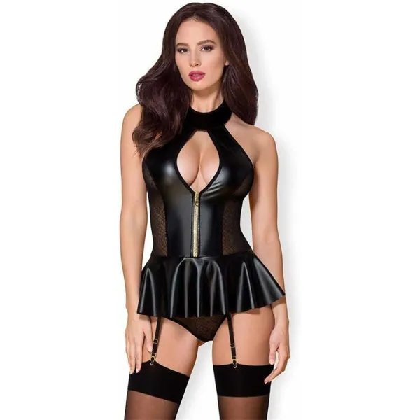 Bodijs Corset Obsessive 859-COR-1 Melns L/XL