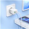 Charger Hoco N71 30W GaN USB-C/USB-A + USB-C to Lightning cable 1.0m white