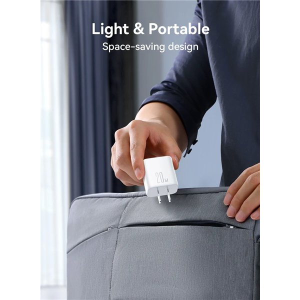 Charger Joyroom JR-TCF21 20W USB-C/USB-A white