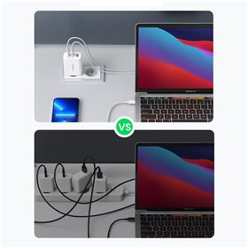 Charger Ugreen CD275 65W 2xUSB-C/USB-A white