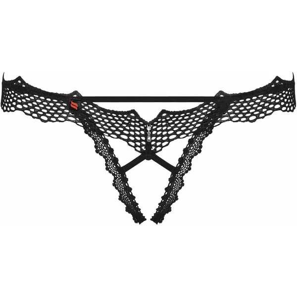 Stringa biksītes Obsessive Bravelle Melns L/XL