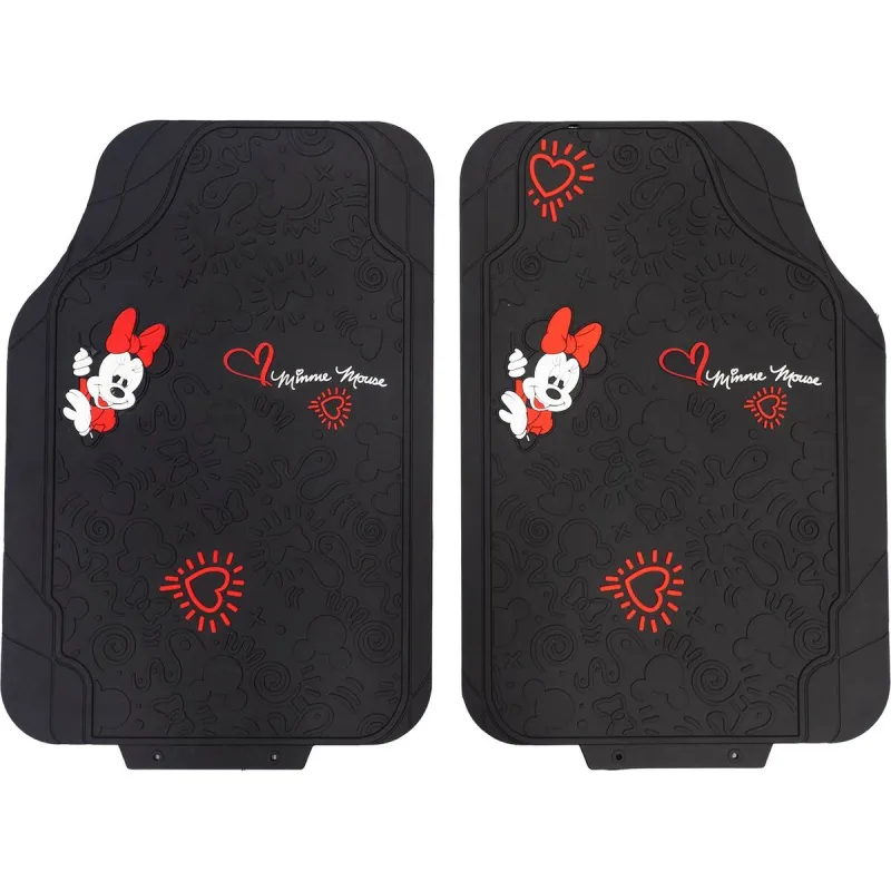 Automobilių grindų kilimėlių rinkinys Minnie Mouse CZ10901 Juoda