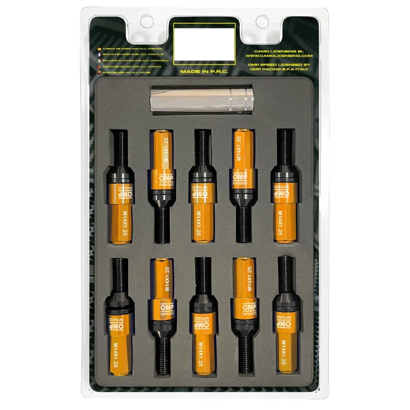 Varžtų komplektas OMP OMPS09971410 28 mm Oranžinė M14 x 1,25