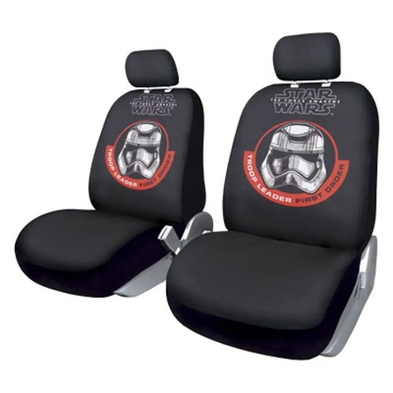 Sēdekļu pārvalku komplekts Star Wars Stormtrooper Universāls Uz priekšu Melns 2 gb.