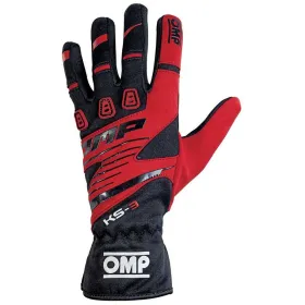 Детские картинговые перчатки OMP KS-3 Красный/Черный 6