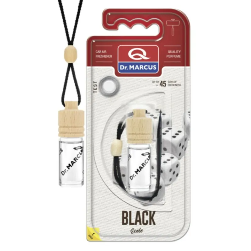 Automobilio oro gaiviklis Dr Marcus Ecolo black 4,5 ml Medžio Stiklas Kvapas pakabukas 4 Dalys
