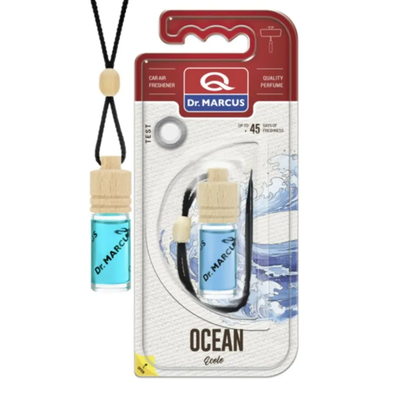 Automobilio oro gaiviklis Dr Marcus Ecolo Ocean 4,5 ml Medžio Stiklas Kvapas pakabukas 4 Dalys
