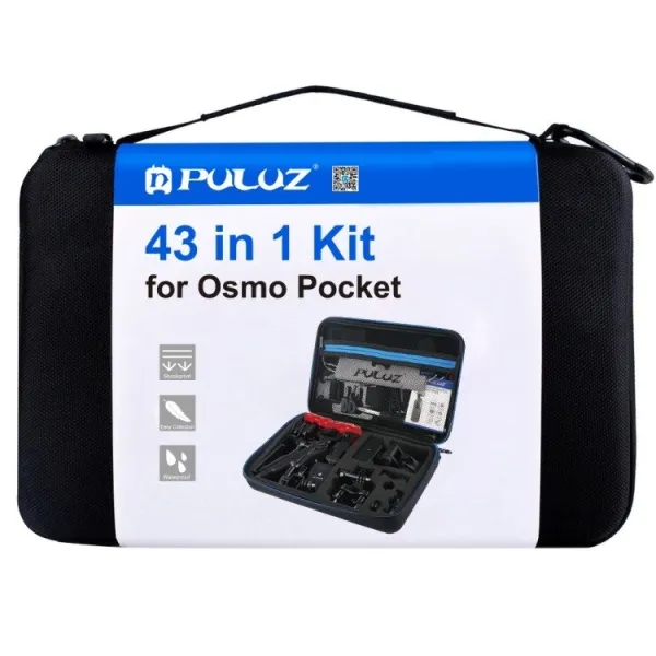 Set of 43 Puluz accessories for sports cameras (including Osmo Action 5 Pro, Ace Pro 2) PKT47