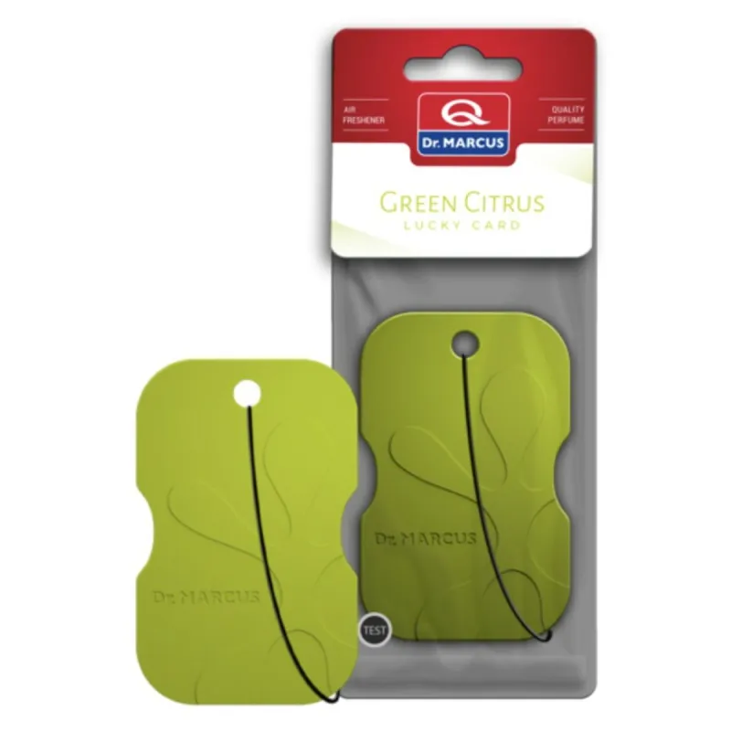 Automobilio oro gaiviklis Dr Marcus LUCKY CARD GREEN CITRUS Citrinmedis Plastmasinis
