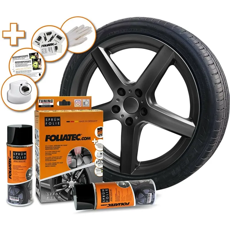 Жидкая резина для автомобилей Foliatec Антрацитный Металлический 2 x 400 ml