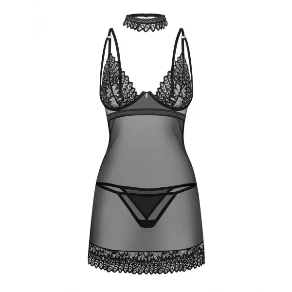 Пеньюар и стринги размер 5 Obsessive XL/XXL