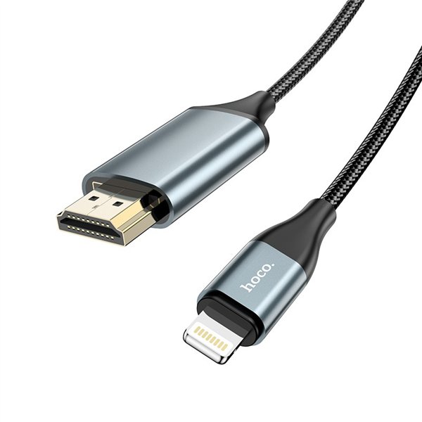 Cable Hoco UA15 Lightning to HDMI 2.0m gray