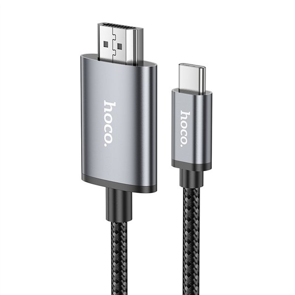 Cable Hoco UA27 USB-C to HDMI grey