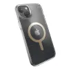 Speck Presidio Perfect-Clear with Glitter + MagSafe - iPhone 15 Plus / 14 Plus Case with MICROBAN Coating (Clear / Gold Glitter)